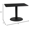 image:imageFlash Furniture 42x24 Rectangular Table and 24 Round Base BlackBlack