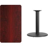 image:imageFlash Furniture 42x24 Rectangular Table and 24 Round Base BlackMahogany