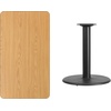 image:imageFlash Furniture 42x24 Rectangular Table and 24 Round Base BlackNatural