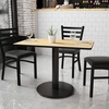 image:imageFlash Furniture 42x24 Rectangular Table and 24 Round Base BlackNatural