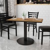 image:imageFlash Furniture 42x24 Rectangular Table and 24 Round Base BlackWalnut