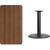 image:imageFlash Furniture 42x24 Rectangular Table and 24 Round Base BlackWalnut