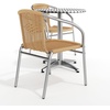image:imageFlash Furniture Lila 235 Round Aluminum IndoorOutdoor Table Set with 2 Beige Rattan ChairsBeige