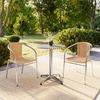 image:imageFlash Furniture Lila 235 Round Aluminum IndoorOutdoor Table Set with 2 Beige Rattan ChairsBeige