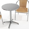 image:imageFlash Furniture Lila 235 Round Aluminum IndoorOutdoor Table Set with 2 Beige Rattan ChairsBeige