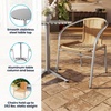 image:imageFlash Furniture Lila 235 Round Aluminum IndoorOutdoor Table Set with 2 Beige Rattan ChairsBeige