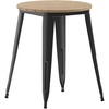 image:imageFlash Furniture 2375 Round Outdoor Dining Table BrownSilverBrown TopBlack Frame