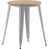 image:imageFlash Furniture 2375 Round Outdoor Dining Table BrownSilverBrown TopSilver Frame