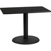 image:imageFlash Furniture 42x24 Rectangular Table and 24 Round Base BlackBlack