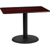 image:imageFlash Furniture 42x24 Rectangular Table and 24 Round Base BlackMahogany