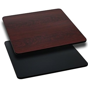 image:imageFlash Furniture 42 Square Reversible Table Top BlackMahogany 2Pack2