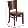 image:imageFlash Furniture 2 Pack Lacey Series Solid Back Walnut Wood Restaurant Chair  Black Vinyl SeatWalnut Wood SeatWalnut Wood Frame