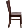 image:imageFlash Furniture 2 Pack Lacey Series Solid Back Walnut Wood Restaurant Chair  Black Vinyl SeatWalnut Wood SeatWalnut Wood Frame
