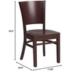 image:imageFlash Furniture 2 Pack Lacey Series Solid Back Walnut Wood Restaurant Chair  Black Vinyl SeatWalnut Wood SeatWalnut Wood Frame