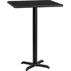 image:imageFlash Furniture 24 Square Table and 22x22 XBase BlackBlack