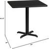 image:imageFlash Furniture 24 Square Table and 22x22 XBase BlackBlack
