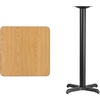 image:imageFlash Furniture 24 Square Table and 22x22 XBase BlackNatural