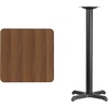 image:imageFlash Furniture 24 Square Table and 22x22 XBase BlackWalnut