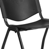 image:imageFlash Furniture 4 Pk HERCULES Series 880 lb Capacity Black Plastic Stack Chair