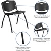 image:imageFlash Furniture 4 Pk HERCULES Series 880 lb Capacity Black Plastic Stack Chair