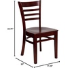 image:imageFlash Furniture 4 Pk HERCULES Series Ladder Back Mahogany Wood Restaurant Chair