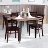 image:imageFlash Furniture 4 Pk HERCULES Series Ladder Back Mahogany Wood Restaurant Chair