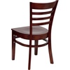 image:imageFlash Furniture 4 Pk HERCULES Series Ladder Back Mahogany Wood Restaurant Chair
