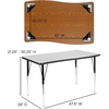image:imageFlash Furniture 475x28 in Rectangular Activity Table GrayGrey