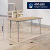 image:imageFlash Furniture 48 x 24 Adjustable Activity Table Light Gray Short LegsLight Natural