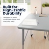 image:imageFlash Furniture 48 x 24 Adjustable Activity Table White CastersGray TopSilver Frame
