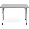 image:imageFlash Furniture 48 x 24 Adjustable Activity Table White CastersGray TopSilver Frame