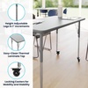 image:imageFlash Furniture 48 x 24 Adjustable Activity Table White CastersGray TopSilver Frame