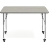 image:imageFlash Furniture 48 x 24 Adjustable Activity Table White CastersLight Gray TopSilver Frame