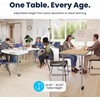 image:imageFlash Furniture 48 x 24 Adjustable Activity Table White CastersLight Gray TopSilver Frame