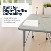 image:imageFlash Furniture 48 x 24 Adjustable Activity Table White CastersLight Gray TopSilver Frame