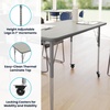 image:imageFlash Furniture 48 x 24 Adjustable Activity Table White CastersLight Gray TopSilver Frame