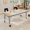 image:imageFlash Furniture 48 x 24 Adjustable Activity Table White CastersLight Natural