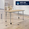 image:imageFlash Furniture 48 x 24 Adjustable Activity Table White CastersLight Natural