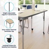 image:imageFlash Furniture 48 x 24 Adjustable Activity Table White CastersLight Natural TopSilver Frame