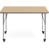 image:imageFlash Furniture 48 x 24 Adjustable Activity Table White CastersLight Natural TopSilver Frame