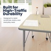 image:imageFlash Furniture 48 x 24 Adjustable Activity Table White CastersLight Natural TopSilver Frame