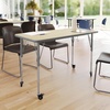 image:imageFlash Furniture 48 x 24 Adjustable Activity Table White CastersLight Natural TopSilver Frame