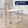 image:imageFlash Furniture 48 x 24 Adjustable Activity Table White CastersWhite