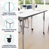 image:imageFlash Furniture 48 x 24 Adjustable Activity Table White CastersWhite TopSilver Frame
