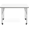 image:imageFlash Furniture 48 x 24 Adjustable Activity Table White CastersWhite TopSilver Frame