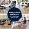 image:imageFlash Furniture 48 x 24 Adjustable Activity Table White CastersWhite TopSilver Frame