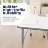 image:imageFlash Furniture 48 x 24 Adjustable Activity Table White CastersWhite TopSilver Frame