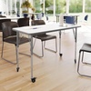 image:imageFlash Furniture 48 x 24 Adjustable Activity Table White CastersWhite TopSilver Frame