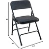image:imageFlash Furniture Advantage Padded Metal Folding Chair 1 Seat Black FabricBlack Frame