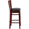 image:imageFlash Furniture Darby Series Slat Back Walnut Wood Restaurant Barstool  Black Vinyl SeatBlack Vinyl SeatMahogany Wood Frame